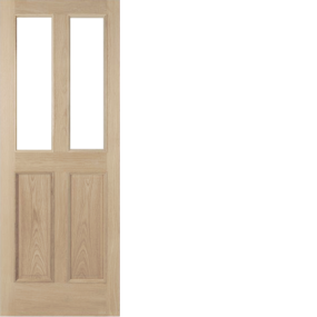 4 panel oak glazed